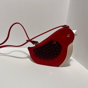 kate spade oooh la la red bird crossbody
